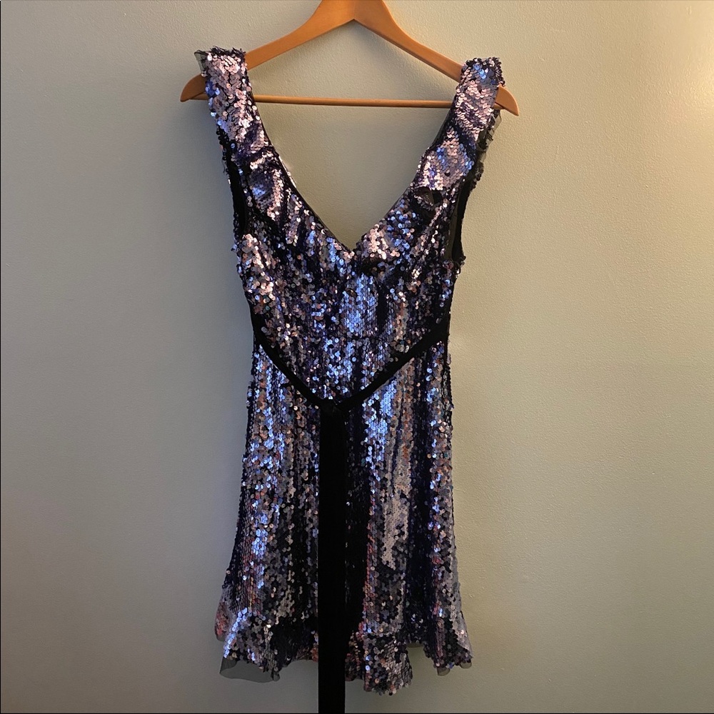 🆕FREE PEOPLE SEQUIN & TULLE OPEN BACK DRESS